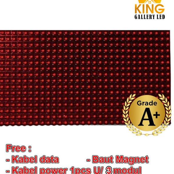 MODUL P10 MERAH RUNNING TEXT OUTDOOR TALLED