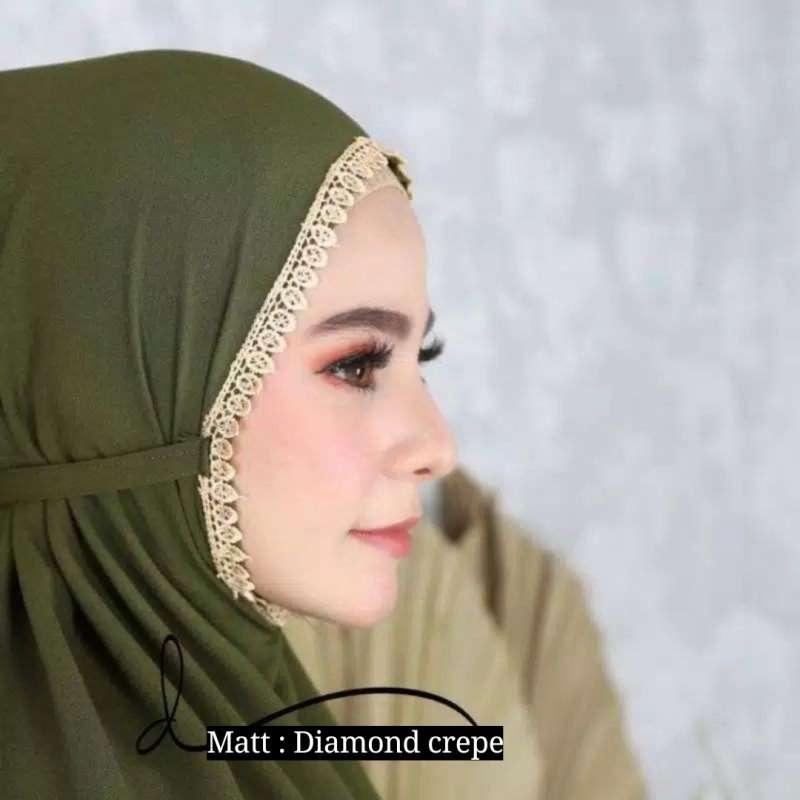 HIJAB BERGO MARYAM RENDA | BERGO INSTAN BAHAN DIAMOND CREPE