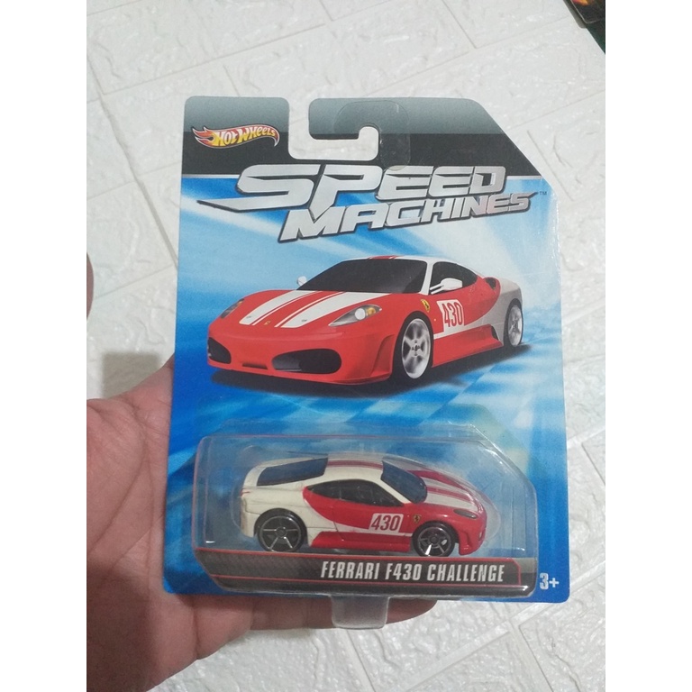 HOT WHEELS SPEED MACHINE FERRARI F430 CHALLENGE MERAH PUTIH @
