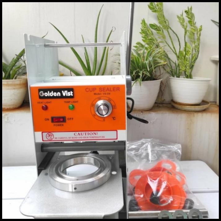 Promo Mesin Pres Cup Sealer Mesin Press Tutup Gelas Golden Vist 12Oz - 22Oz