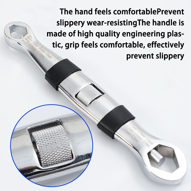 Kunci Ring Pas Rachet Universal/Kunci Pas Double-Head Key Ratchet/Double Head Adjustable Wrench