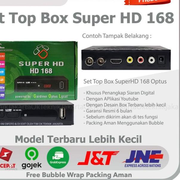 Set Top Box DVB-T2 Super HD 168 By Optus Terbaru - PLASTIK, RCA