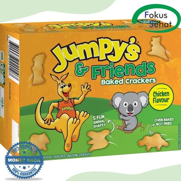 

Jumpy's Baked Crackers Chicken Flavour Animal Shapes 140g