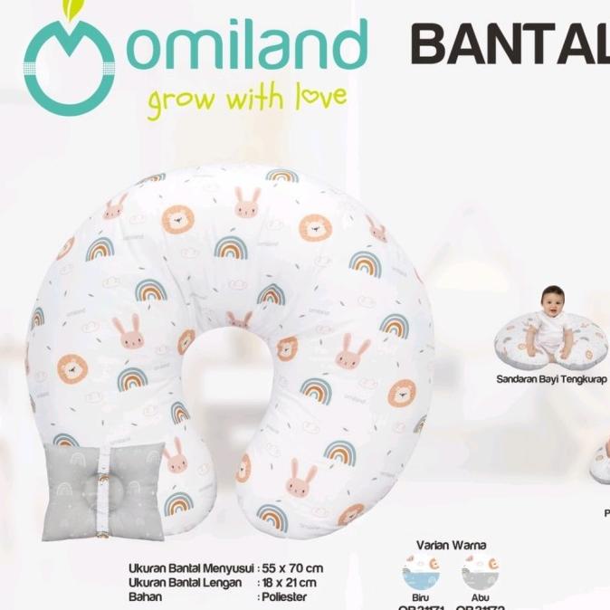 Omiland Nursing Pillow Bantal Menyusui Bantal Lengan Peang Rainbow
