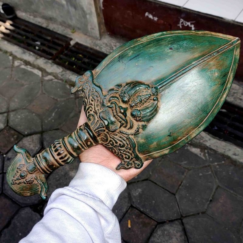 Koleksi Pusaka Kadga Majapahit Motif Kalamakara Kolomakoro Istimewa Warna Hitam Klasik