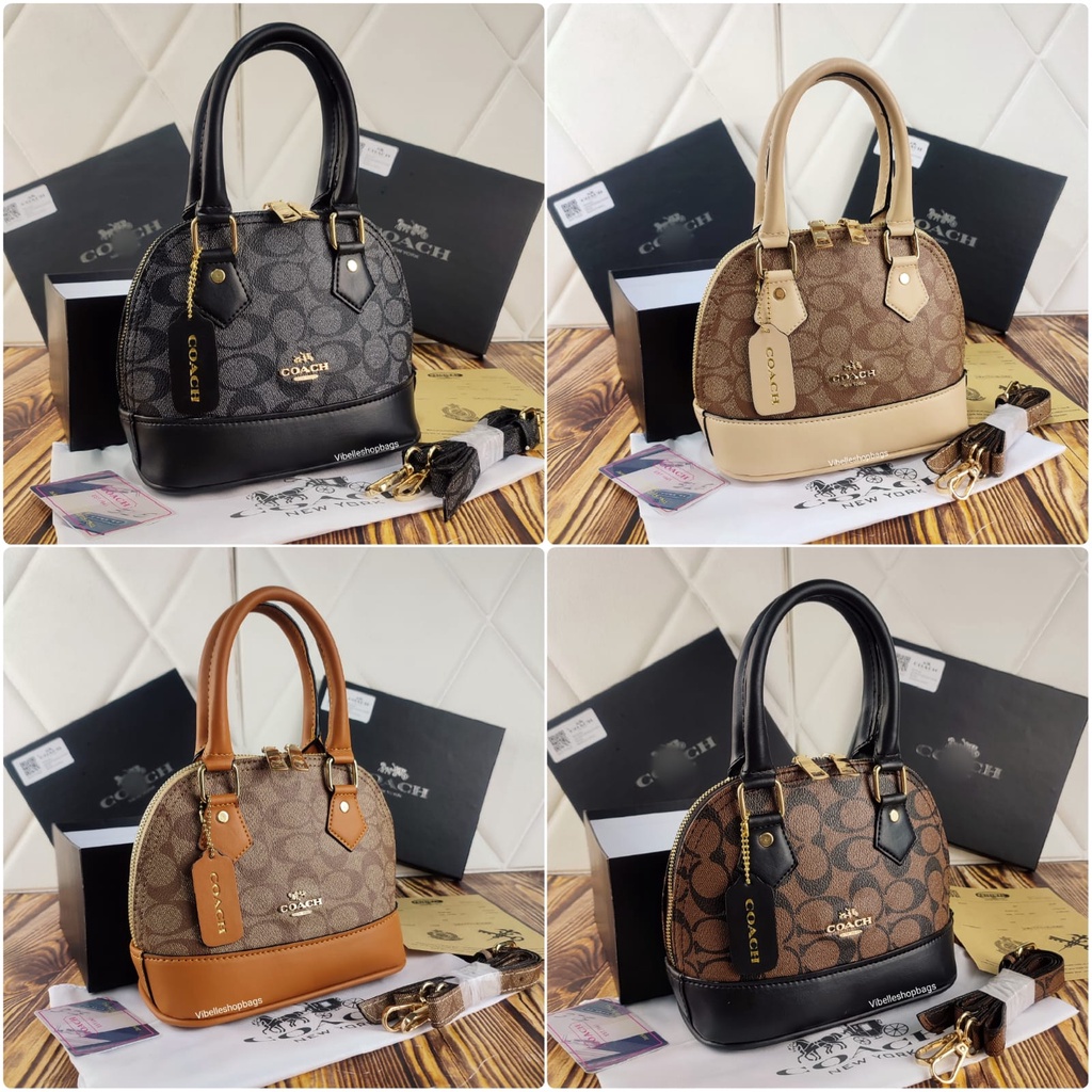 BUMBAG - Tas IMPORT Alma MEDIUM FREE PAPERBAG KOMPLIT BRANDED PREMIUM GROSIR HANDBAG MIRROR - VIBELLESHOPBAGS KODE 191594