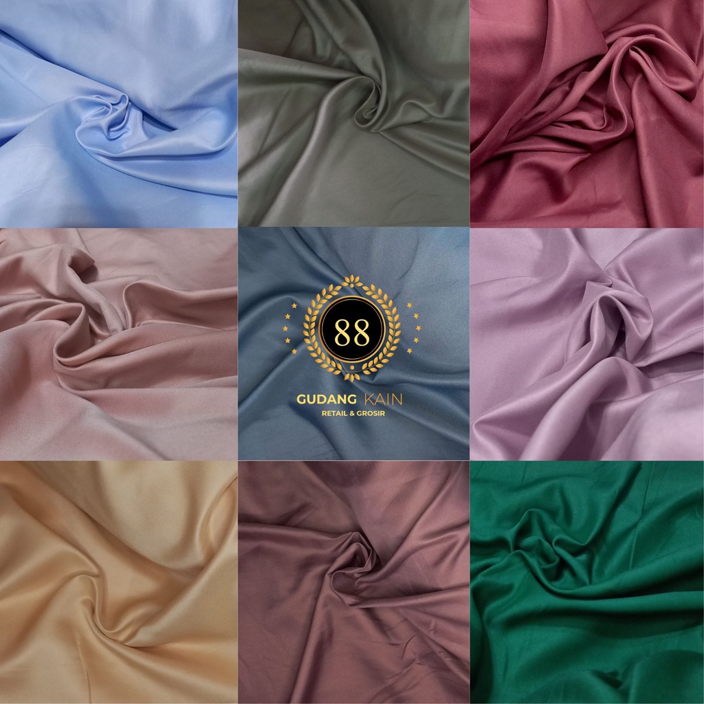 Kain Satin Velvet Saten Velvet Polos Bridesmaid Meteran Premium Grade A