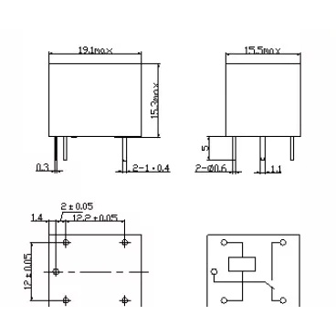 RELAY power SONGLE SRD-24VDC-SL-C 5 PIN 24V 24Volt DC 10A 250V AC 5p 5pin