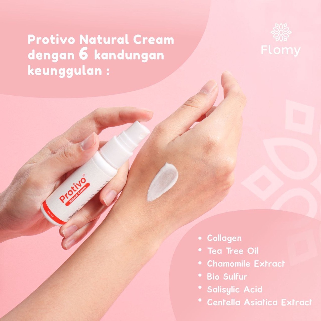 Original Protivo Natural Cream Salep Gatal Obat Jerawat BPOM Exp Baru
