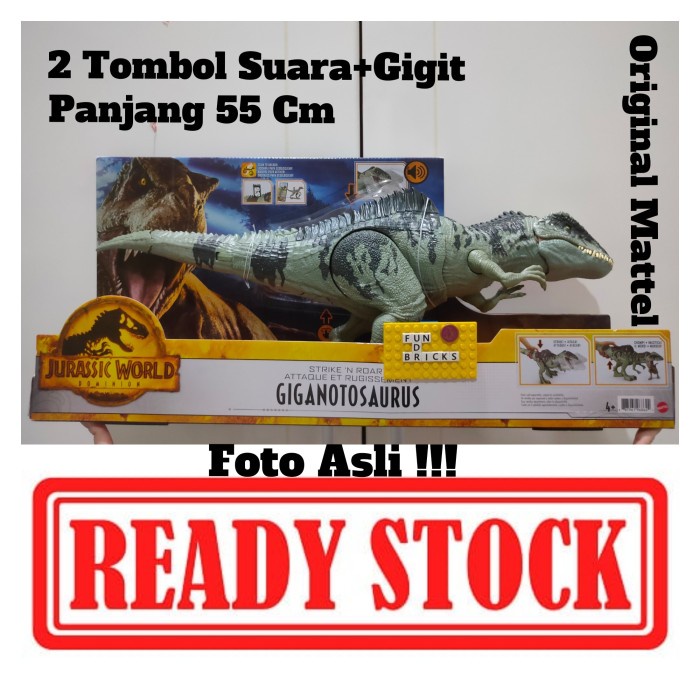 Mattel Jurassic World Dominion Strike N Roar Giganotosaurus Original
