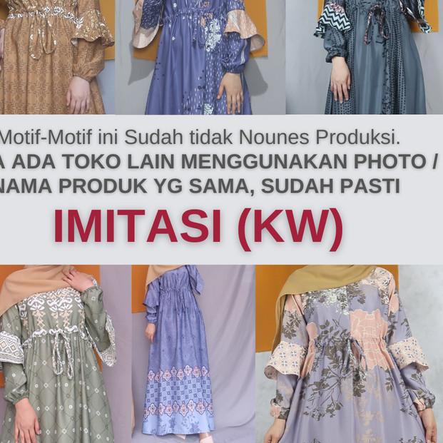 NOUNES HANESSA gamis pesta syari maxmara dress Ruffle tali serut busui - BABY BLUE, M