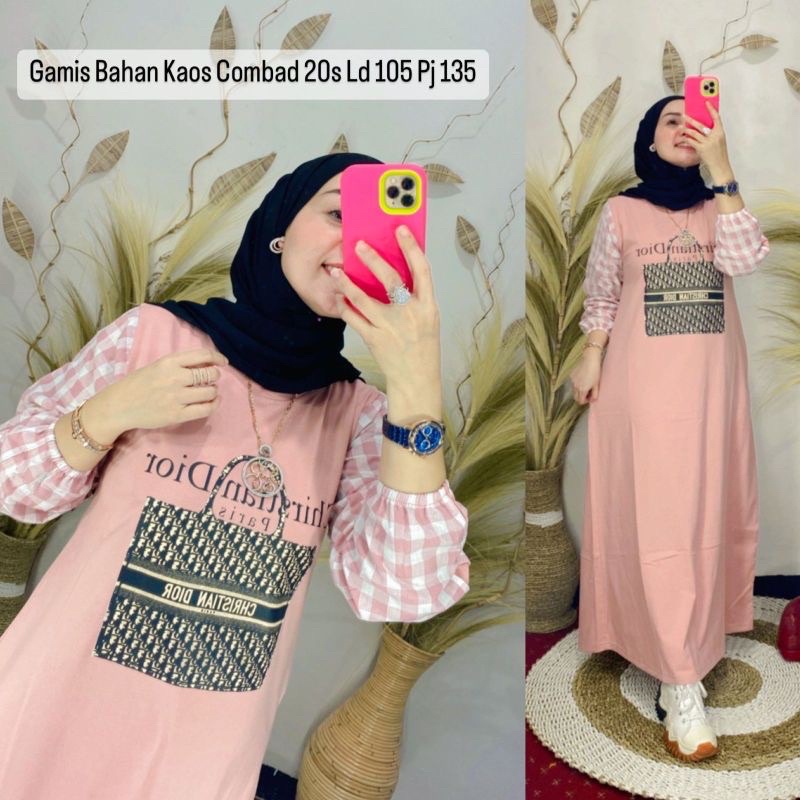 GAMIS WANITA  DIOR BY NABIL KEKINIAN KAOS COMBED 20s TERBARU