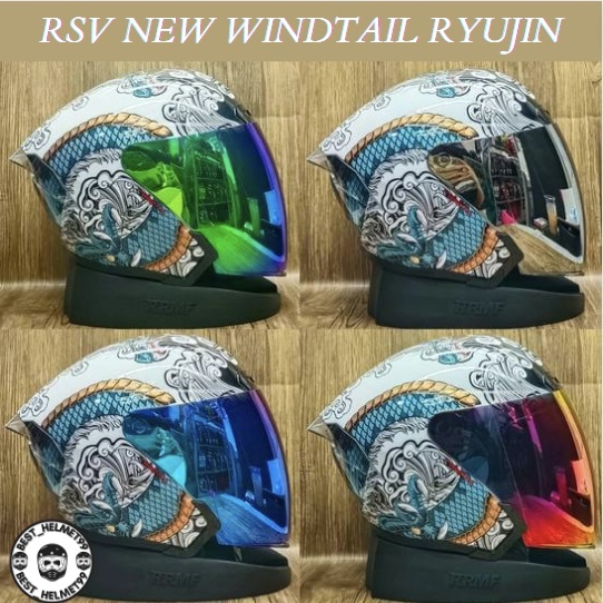 Jual New HELM RSV WINDTAIL RYUJIN HALF FACE HELM RSV NEW WINTAIL