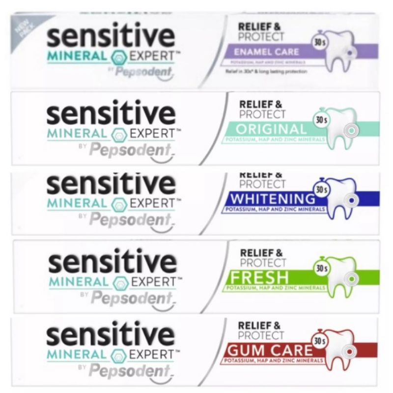 Pepsodent Sensitive Mineral Expert 100grm. Gum Care,Fress ( pilih varian)
