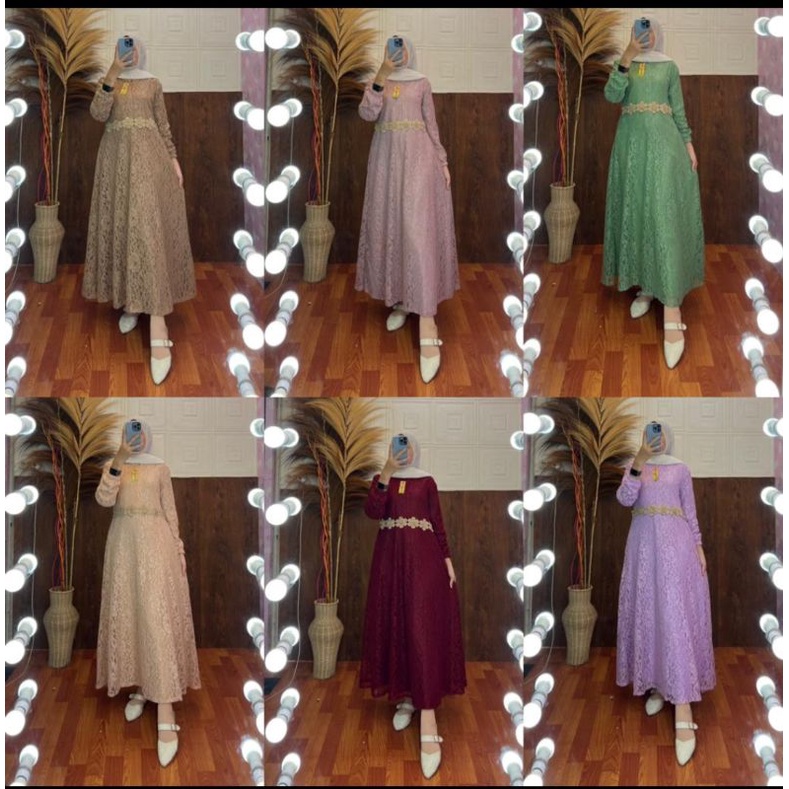 GAMIS BROKAT MEDAN GAMIS PESTA REMAJA TERBARU TERLARIS SERAGAMAN STANDARD DAN JUMBO