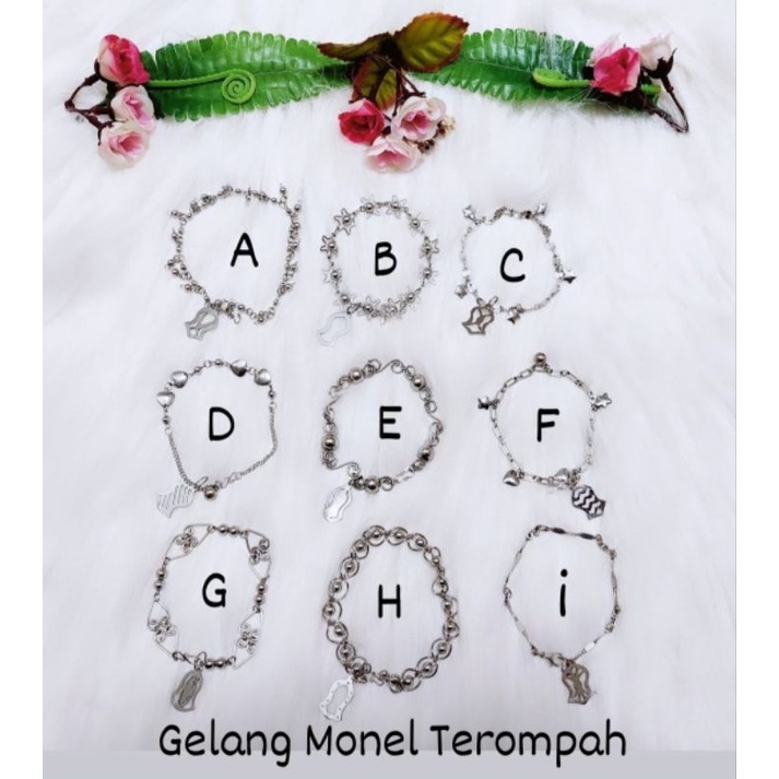 Gelang terompah,gelang cantik,gelang monel terompah