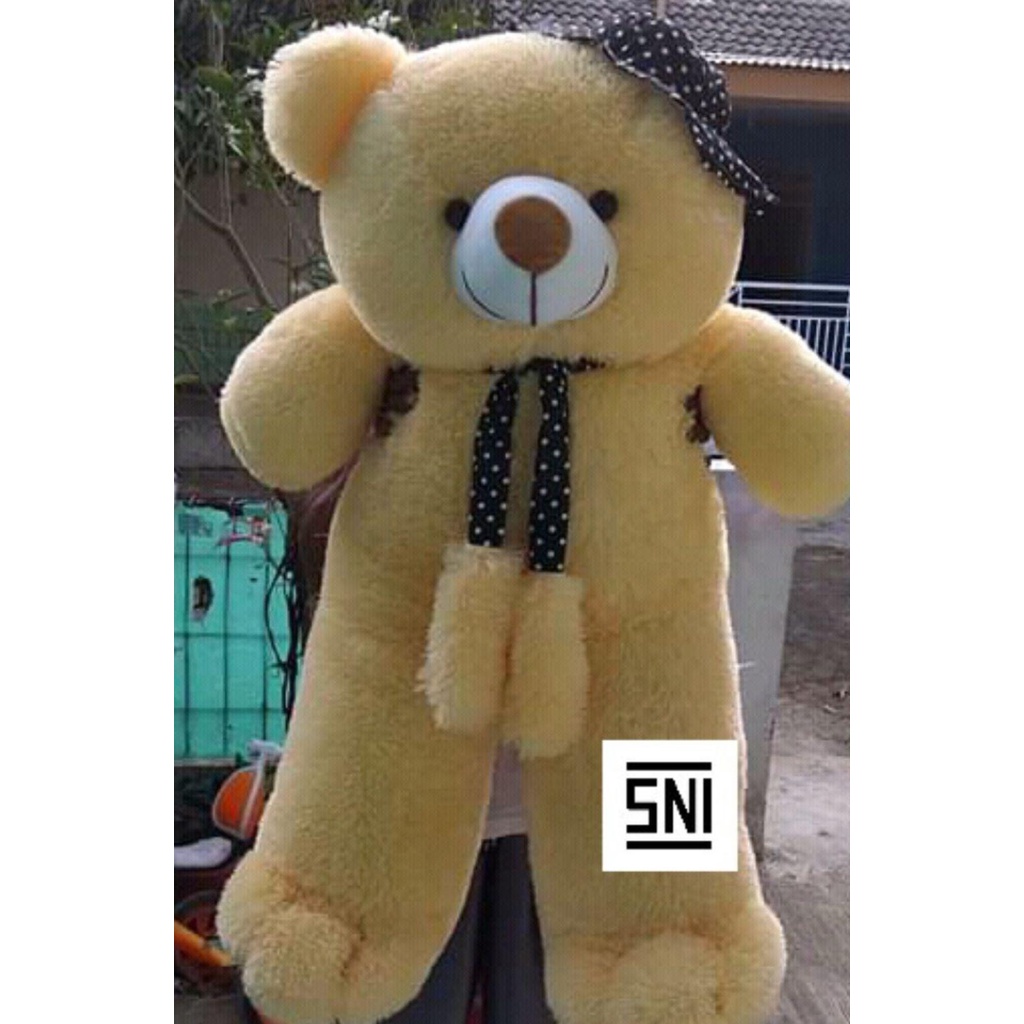 Boneka Teddy Bear Syal Tapak 1,2 meter / 120cm SUPER JUMBO / boneka besar jumbo/boneka murah