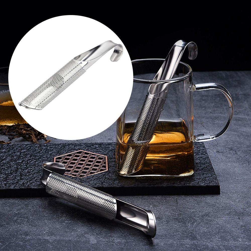 Preva Saringan Teh Teaware Portable Untuk Puer Tea Bentuk Pipa Alat Teh Bahan Stainless Steel Metal
