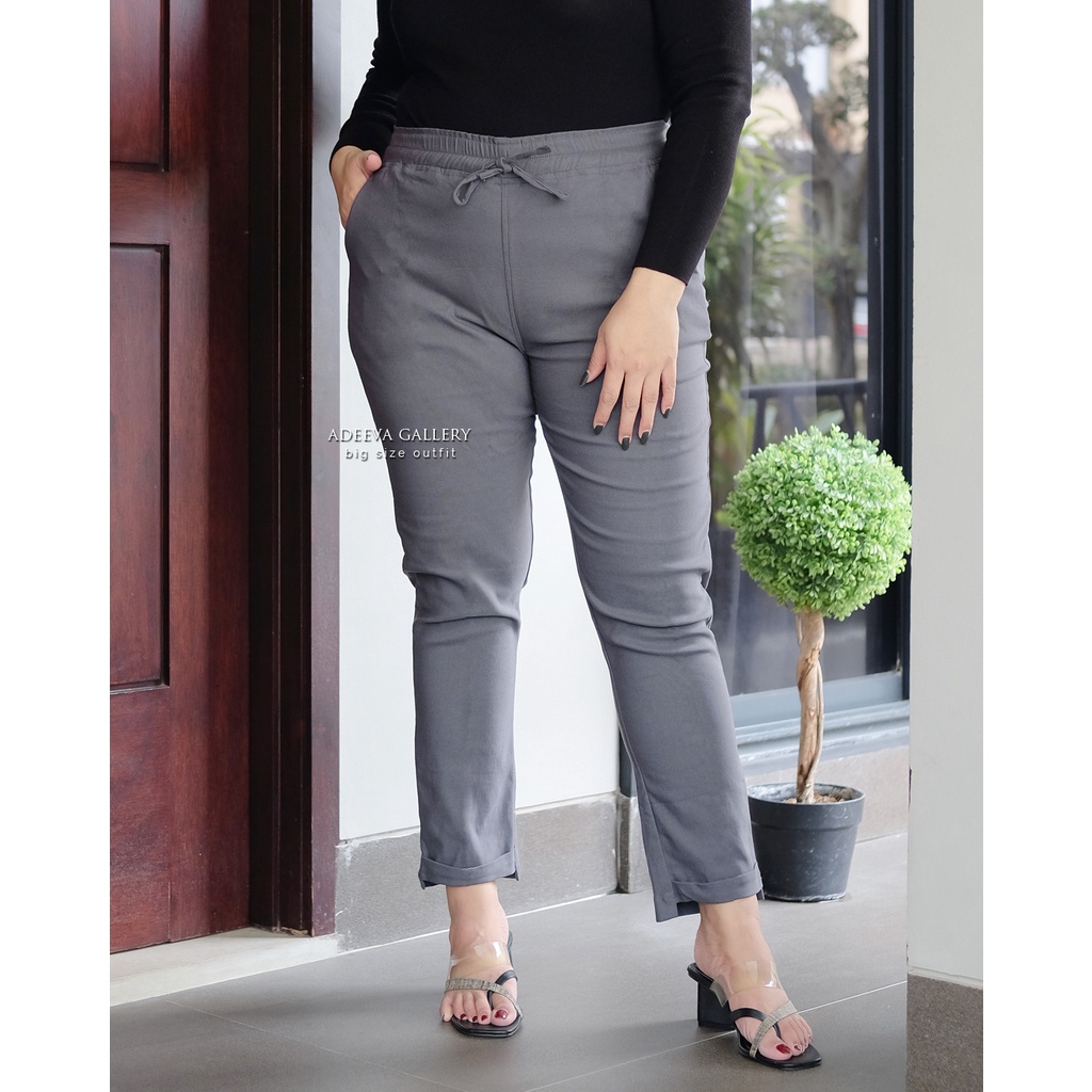 ADEEVA Baggy Pants Super Jumbo Celana Katun Melar Jumbo