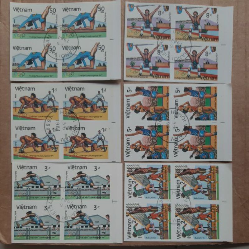 

Perangko Vietnam Olimpiade Los Angeles 1984 blok 4 set 24 prangko imperf