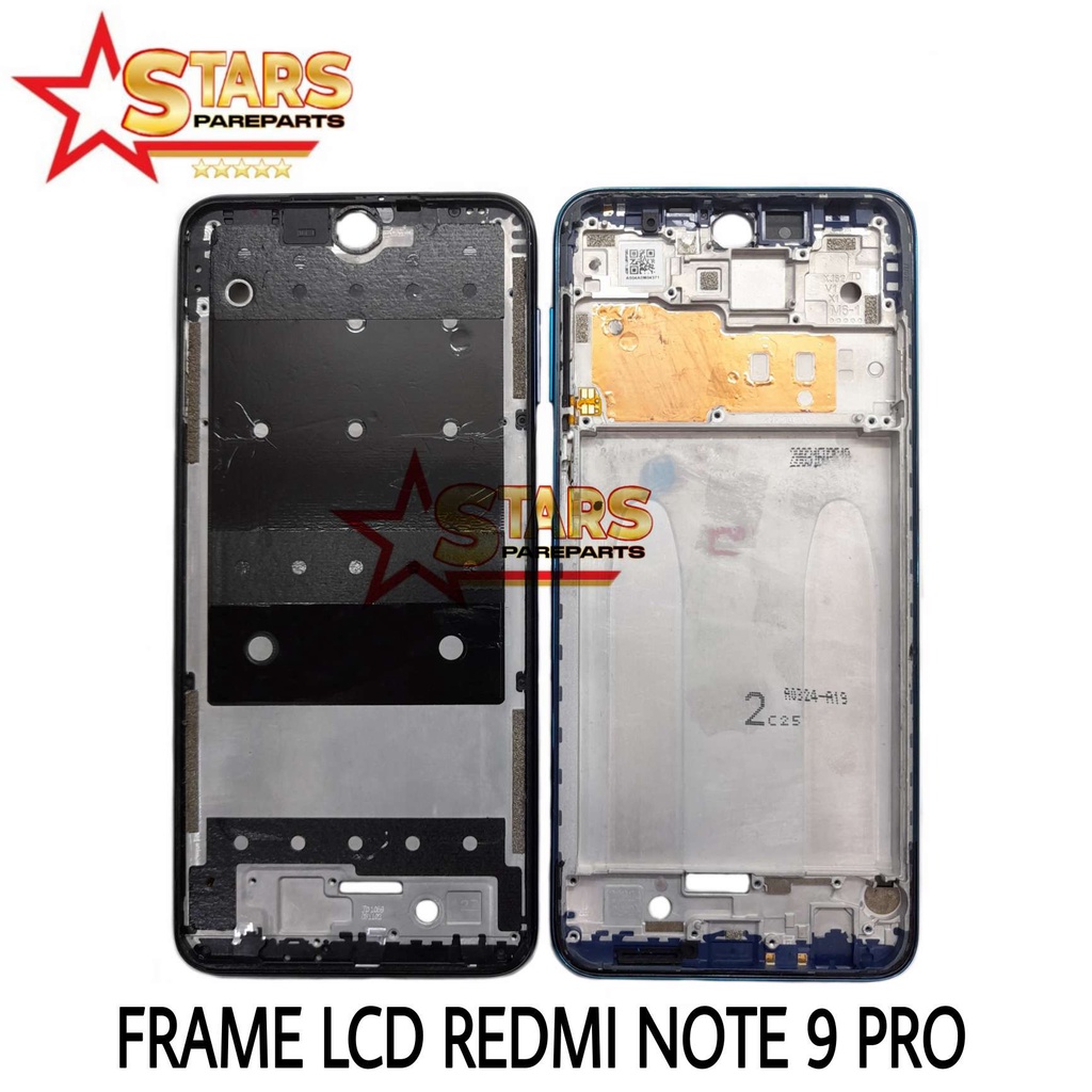 FRAME LCD / TULANGAN LCD / TATAKAN TENGAH LCD / BEZZEL MIDDEL XIAOMI REDMI NOTE 9 PRO ORI COPOTAN MU