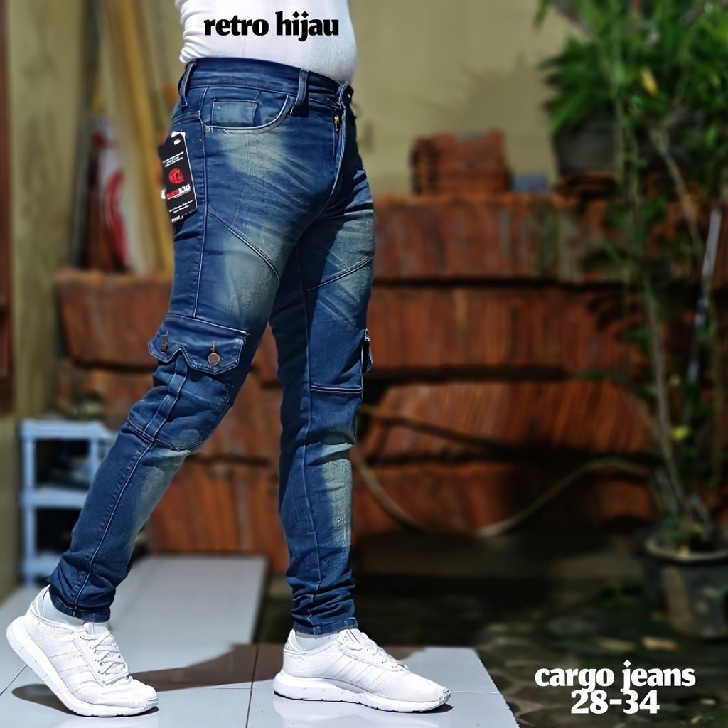 Celana panjang Jeans Cargo pria/ Celana jeans cargo  pria / Celana Jeans pria/ celana jeans cargo pa
