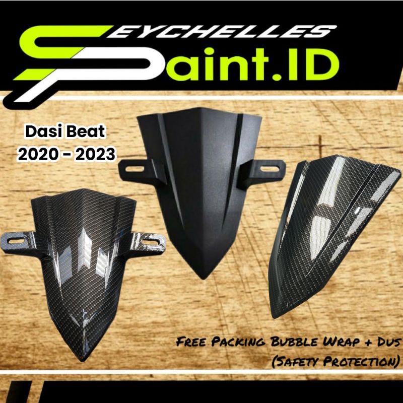 Dasi Depan Dudukan Plat Nomor Carbon Honda Beat LED Street Deluxe 2020 Motif Kevlar