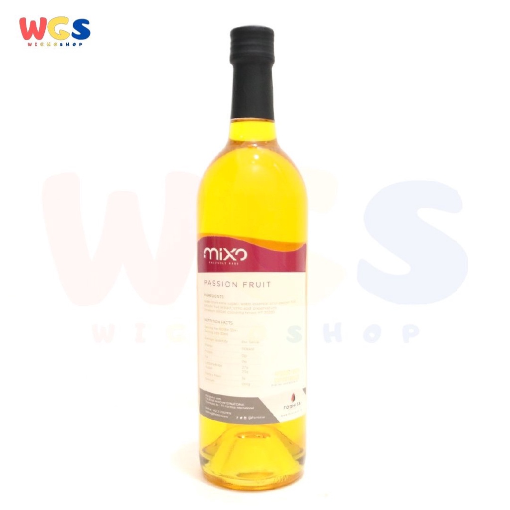 Syrup Mixo Passion Fruit Flavored Creatively Made 750ml - Halal