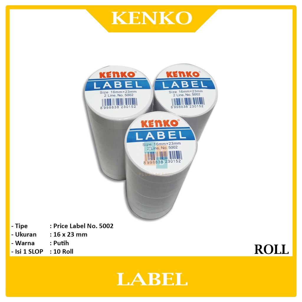 

Kenko Label Harga 2 Line No.5002 Price Label - 1 Roll