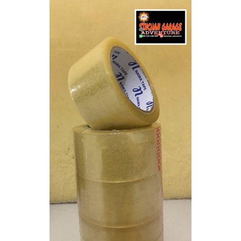 

Isolasi lakban nawa tape/star tape 100 YARD 48mm bening