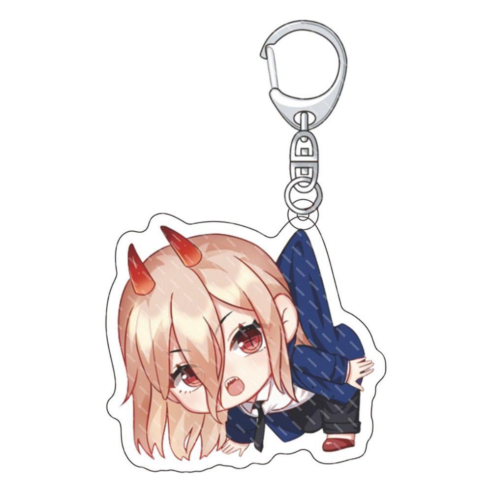 Lanfy Chainsaw Man Gantungan Kunci Koleksi Pernak Pernik Dekorasi Gantungan Kunci Gantungan Kunci Mobil Tempat Perhiasan Ornamen Handbag Charms Acrylic Chainsaw Man Keyring