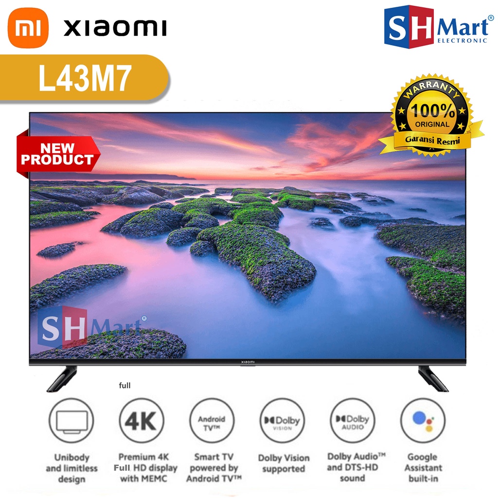 XIAOMI TV 43 INCH A2 BEZELLESS ANDROID TV DIGITAL TV L43M7 GARANSI RESMI (MEDAN)