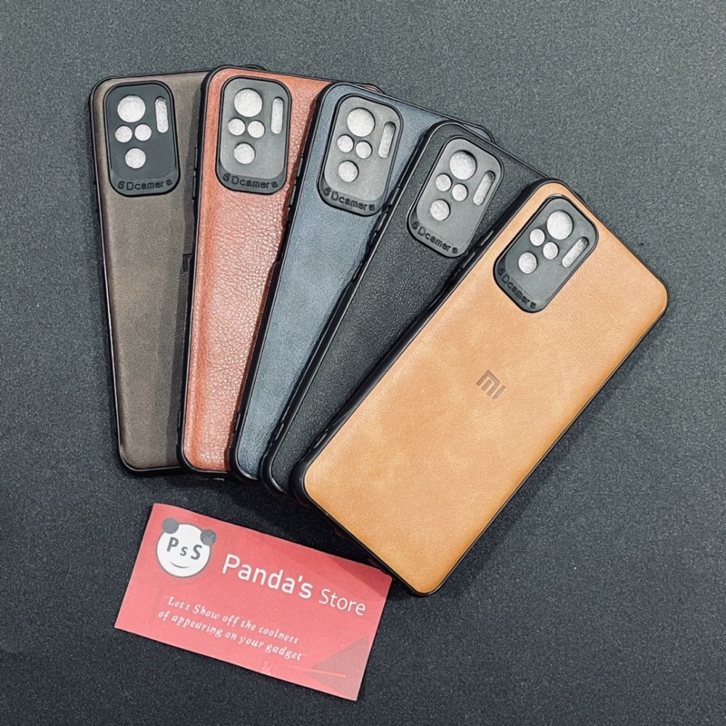 Leather Case Redmi Note 10, Note 10s, Poco M5s Softcase Kulit Elegan Casing Slim Fit