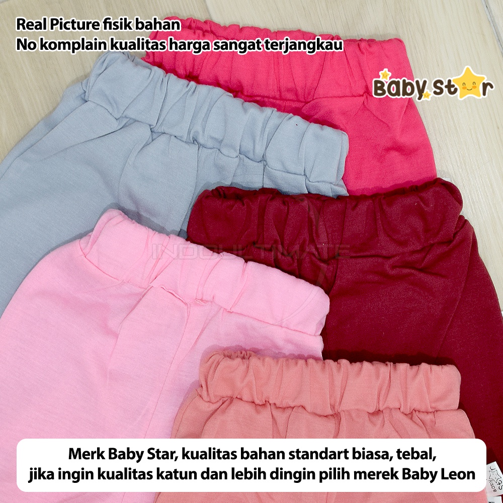 BABY STAR Celana Panjang Tutup Kaki (0-12 Bulan) Polos Warna Warni Newborn Perempuan Laki - laki Kaki Tutup GY-S79 Legging Bayi Kaki Tutup Leging Bayi