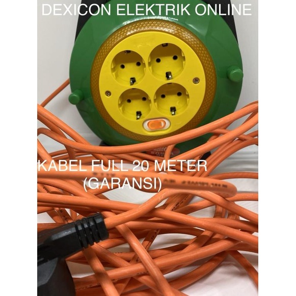 Kabel roll/ kabel gulungan/roll kabel/kabel box/colokan listrik murah - kabel 20 meter
