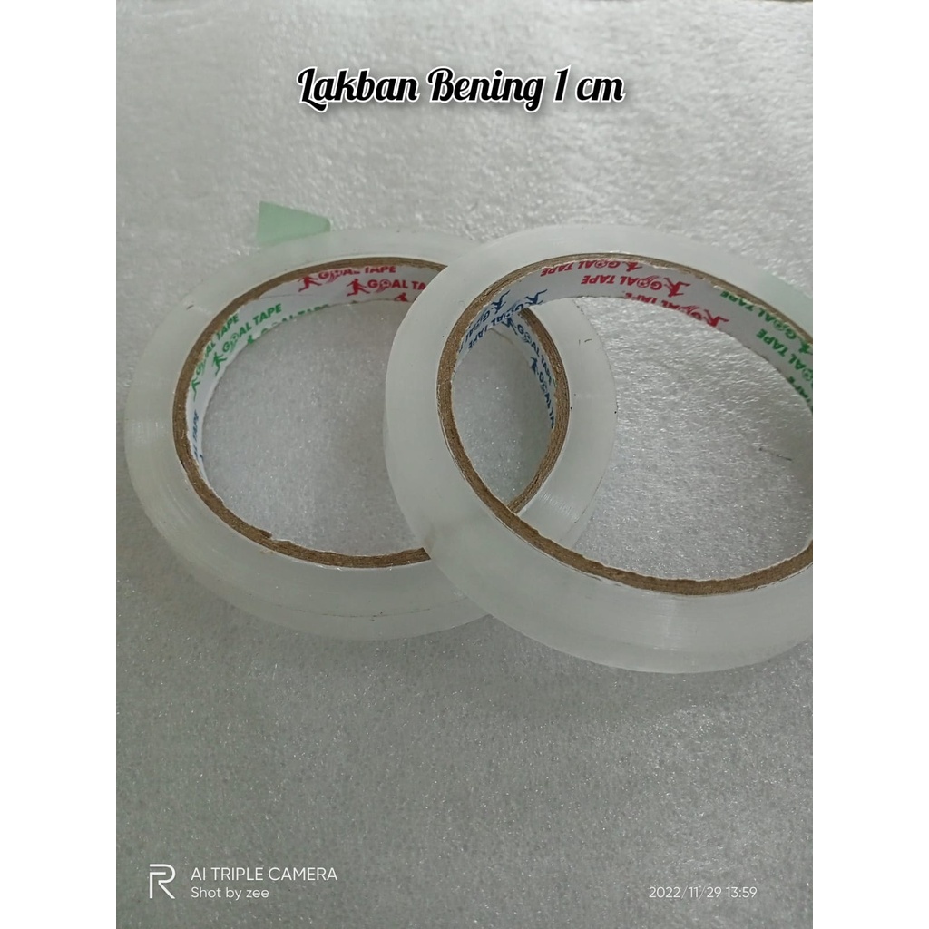 Lakban Bening 1cm slasiban bening 1cm
