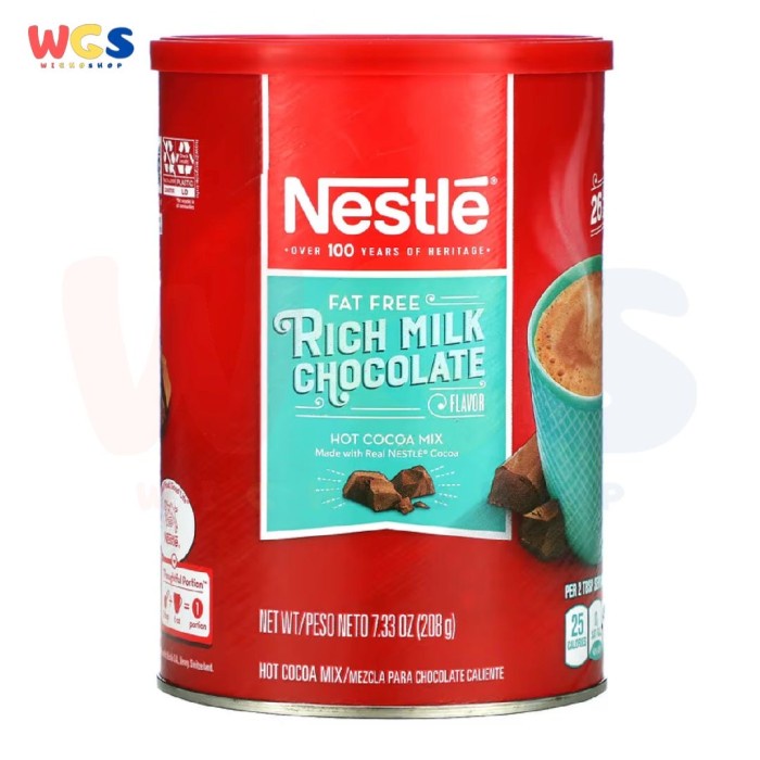 

Tokopratiwiw - Nestle Fat Free Rich Milk Chocolate Hot Cocoa Mix 7.3Oz Canister 208Gr