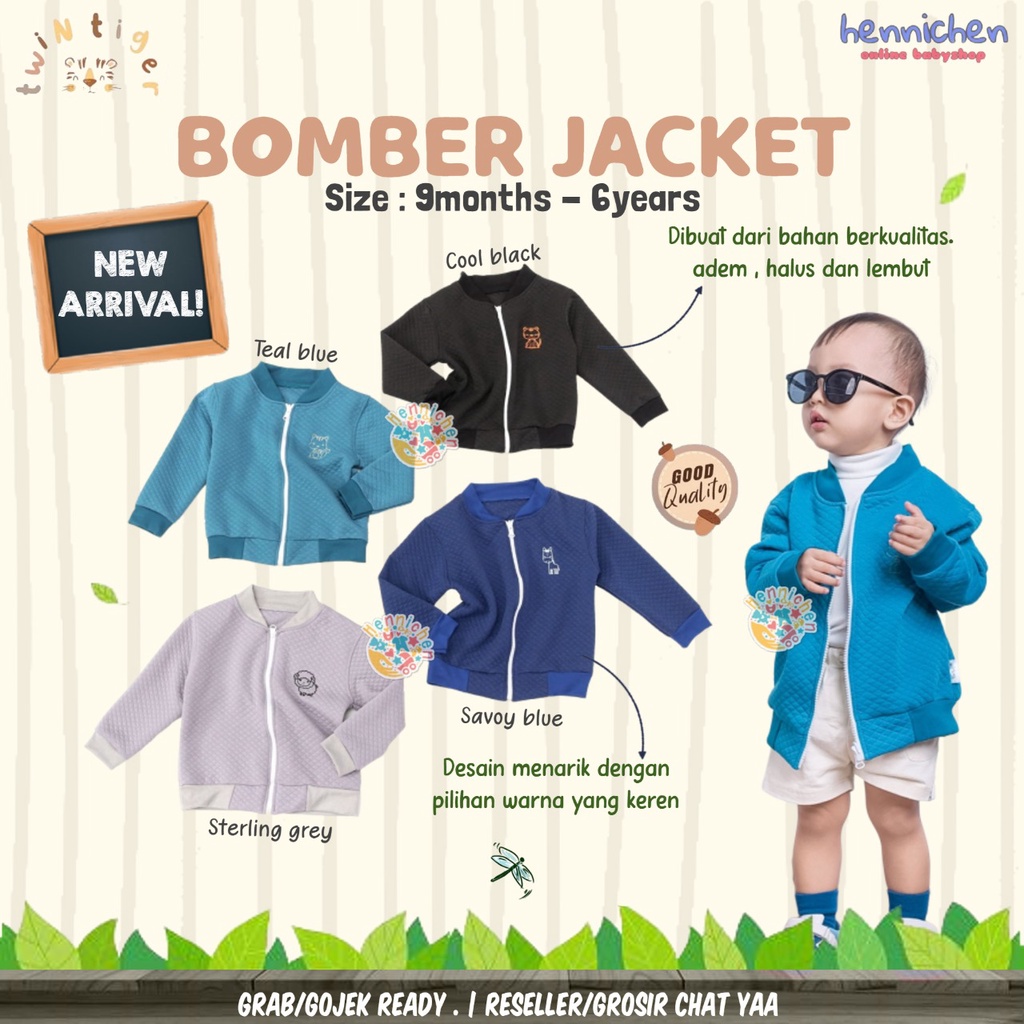 TWIN TIGER BOMBER JACKET JAKET ANAK ATASAN ANAK FASHION ANAK 9 BULAN - 6 TH