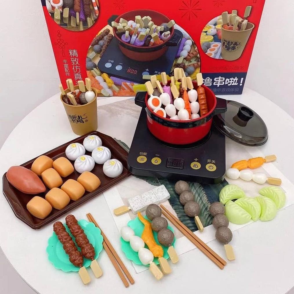PRODUK- [FISHER] 60PCS LOKLOK STOVE PLAYSET MAINAN KOMPOR MASAK TUSUKAN MAKANAN .