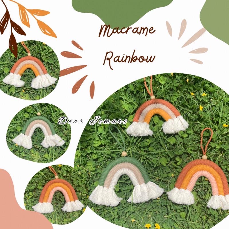 Hiasan Dinding Macrame / Macrame Wallhanging / Hiasan Dinding Rainbow