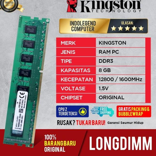 KINGSTON DDR3 8GB PC12800 LONGDIM