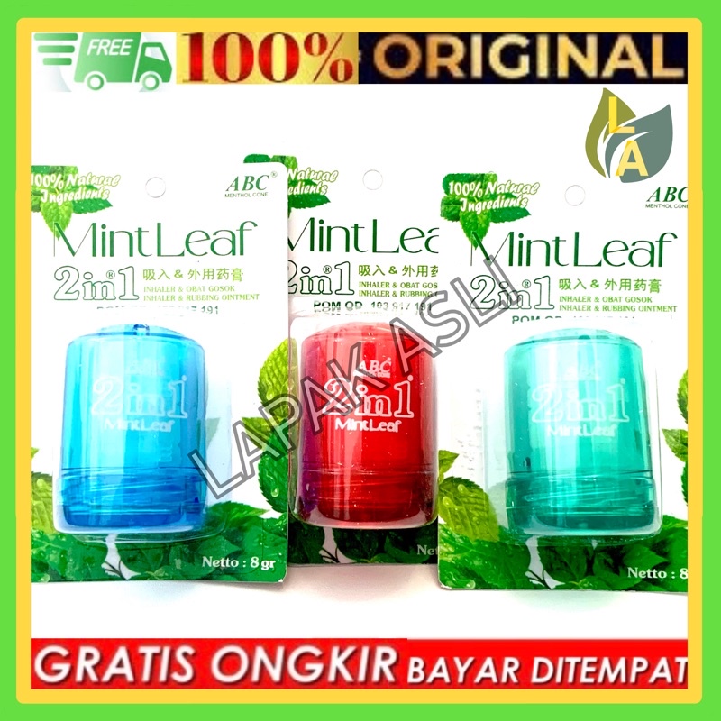 ABC Menthol Cone 2 in 1 ( 8 Gram ) - Inhaler Dan Obat Gosok