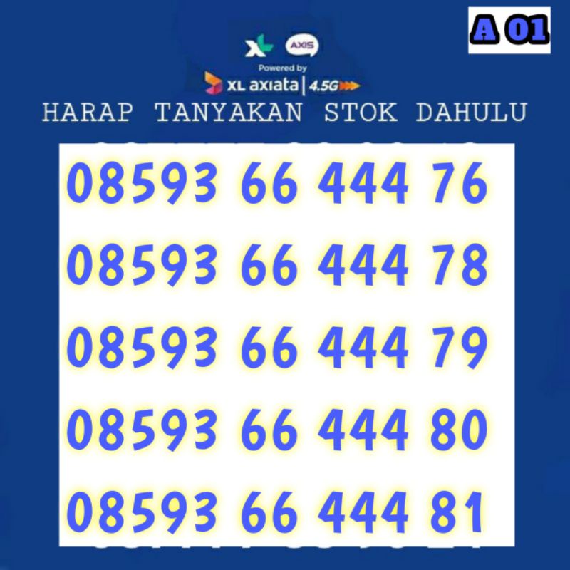 KARTU PERDANA XL 0K PERDANA REGULER NOMOR CANTIK BARU KARTU KOSONG MURAH