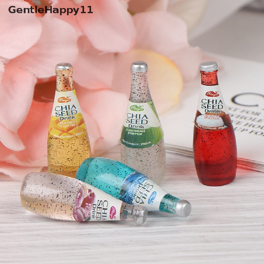 Gentlehappy 2/5Pcs 1: 12rumah Boneka Miniatur Buah Botol Minum Aksesoris Rumah Boneka Mainan id