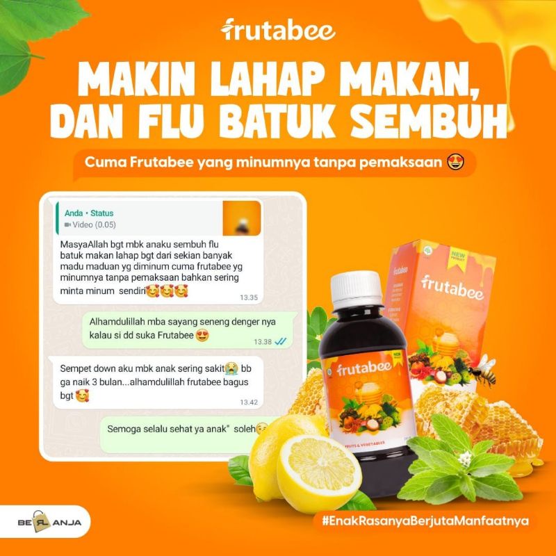 

Frutabee/Penambah Nafsu Makan/Obat Bapil/Madu herbal / Berlanja