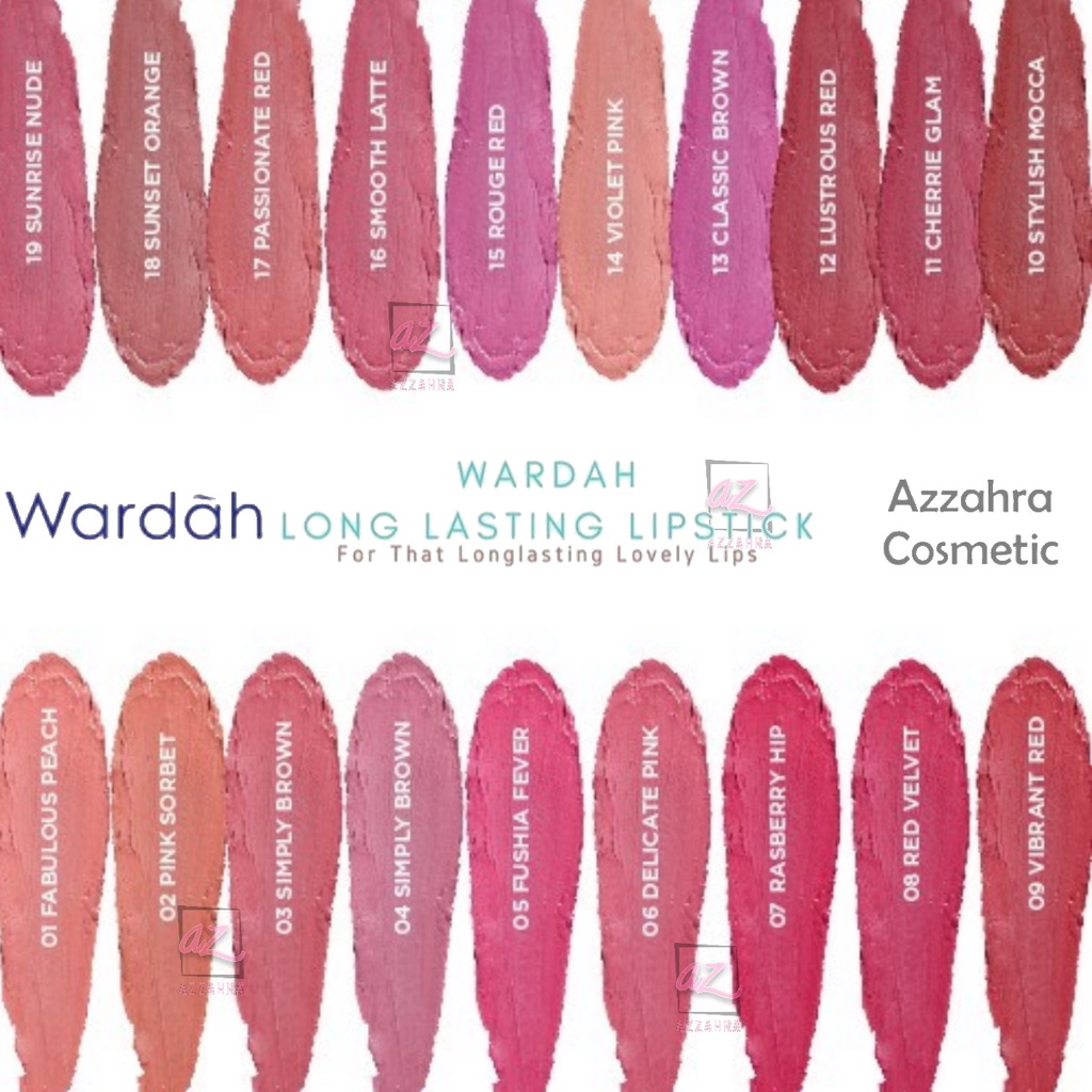 Wardah Lipstick Longlasting - Tahan Lama dan Lembap di Bibir