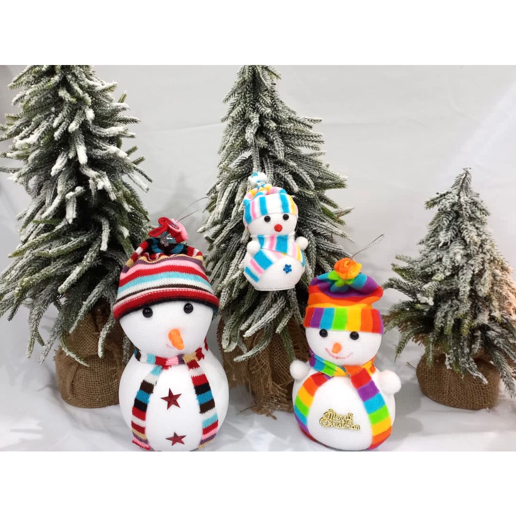 Boneka Natal Hiasan Pohon Natal Boneka Snow Boneka Kecil Hiasan Natal