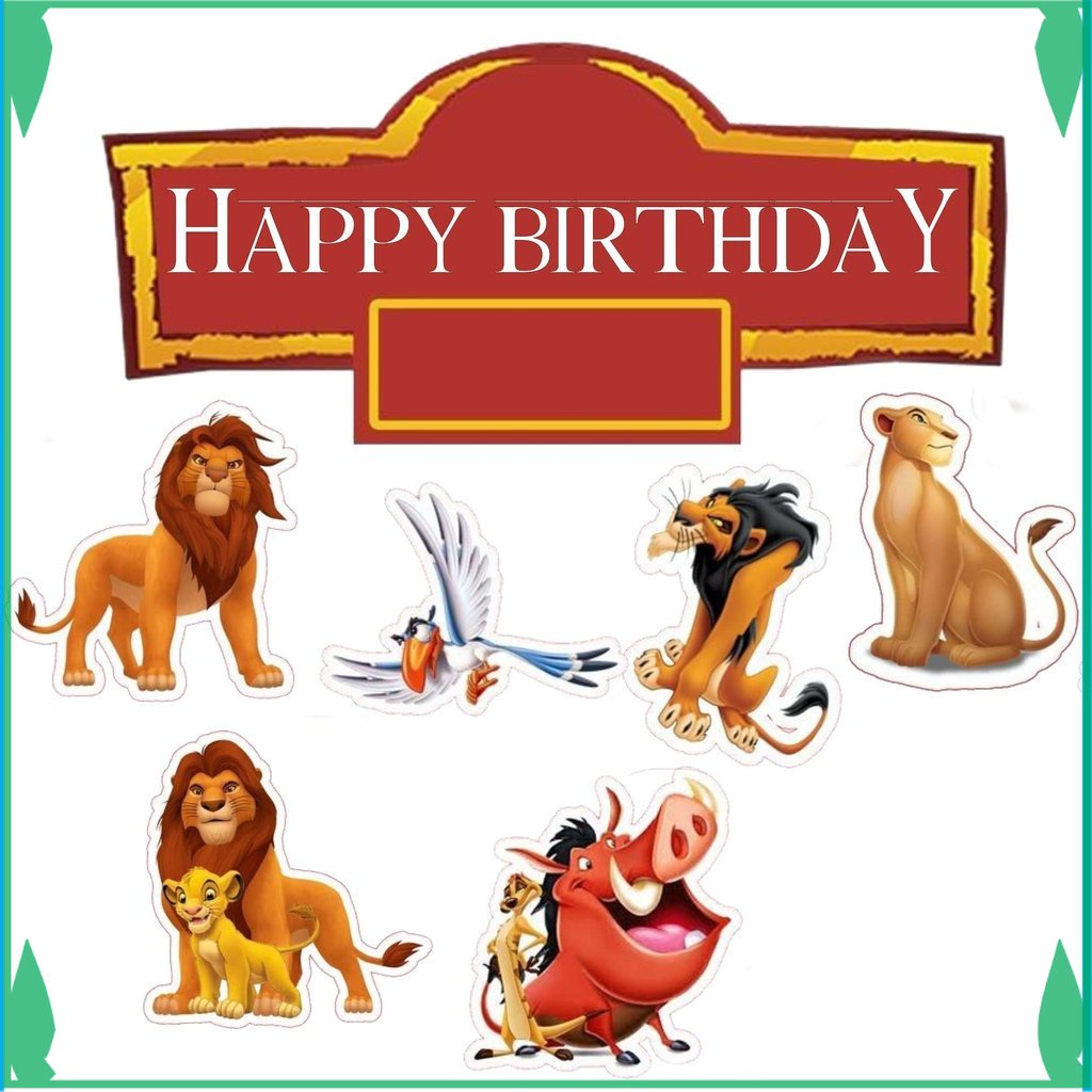 

TOPER KUE TOPPER CAKE ULANG TAHUN / HIASAN KUE LION KING FADHILSOUVENIR