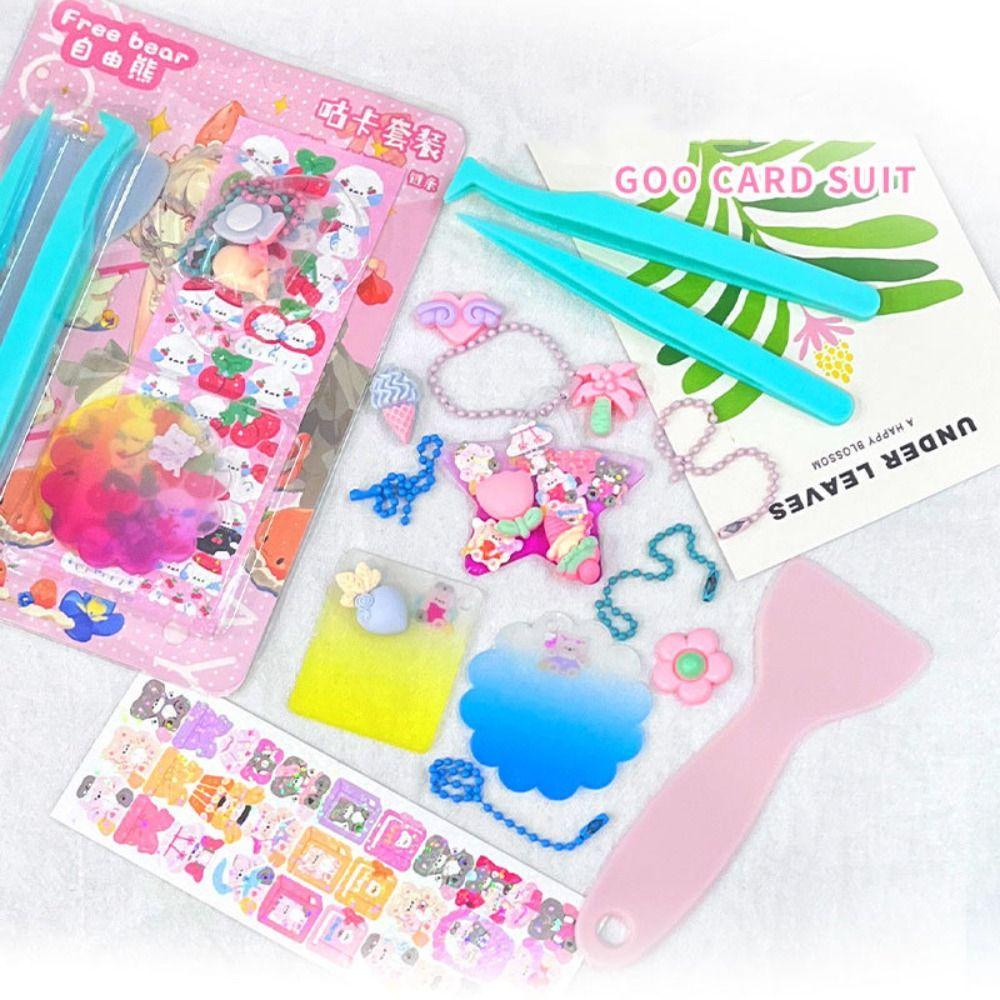 Agustin Goo Card Set Lucu Handbag Dekorasi Bahan Paket Scrapbook Decor Pinset Disc Kecil Stationery Tangan Akun DIY Craft Album Foto Goo Card Bahan Paket
