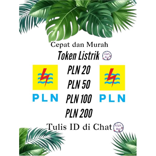 Token Listrik Prabayar PLN Isi Ulang 20 50 100 200 ribu Promo Murah